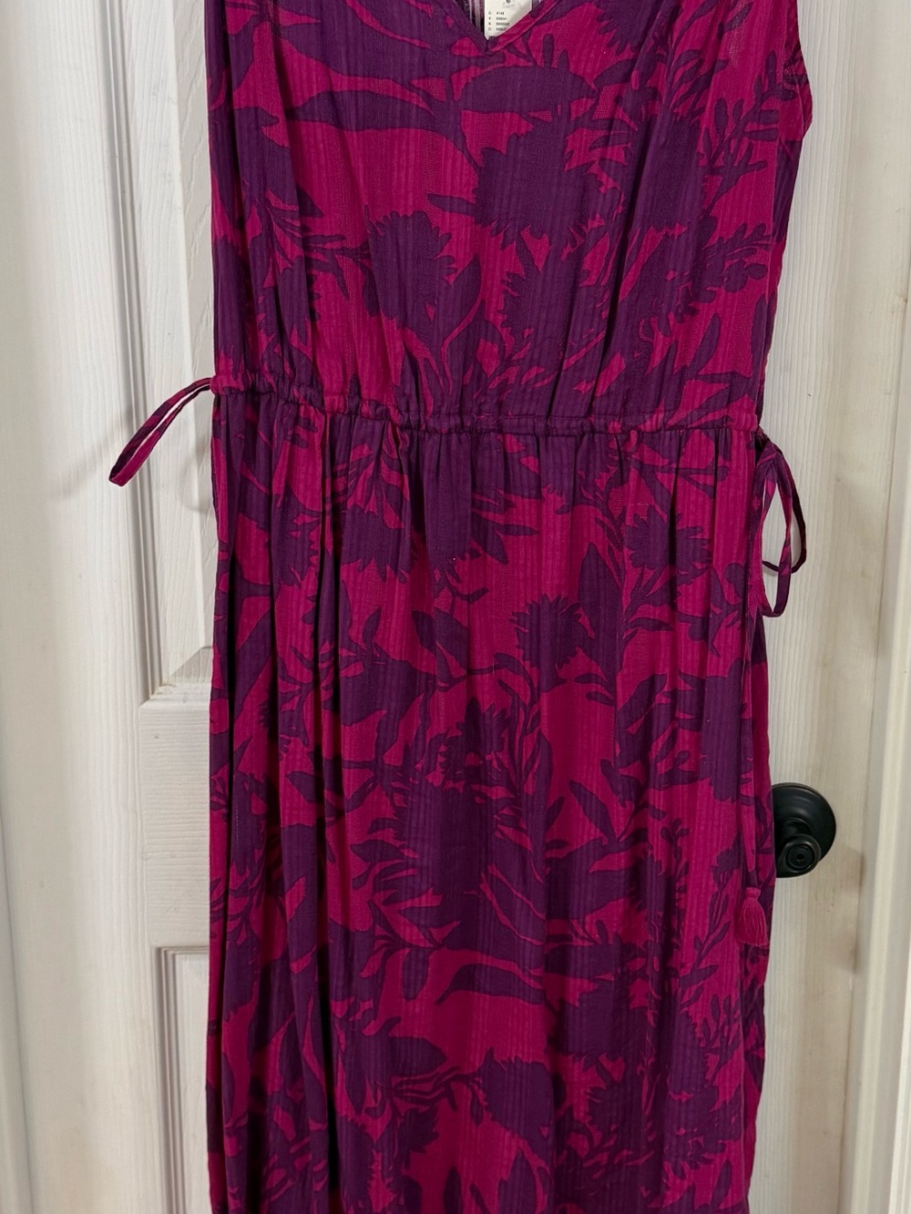 Women's Fuchsia and Plum Floral Maxi Dress